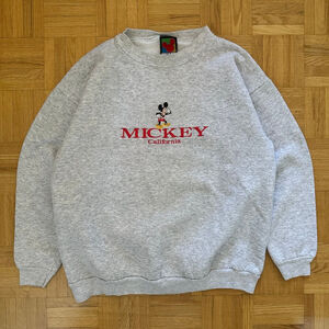 Vintage 90s Mickey Mouse California Made in USA Sweatshirt Medium
